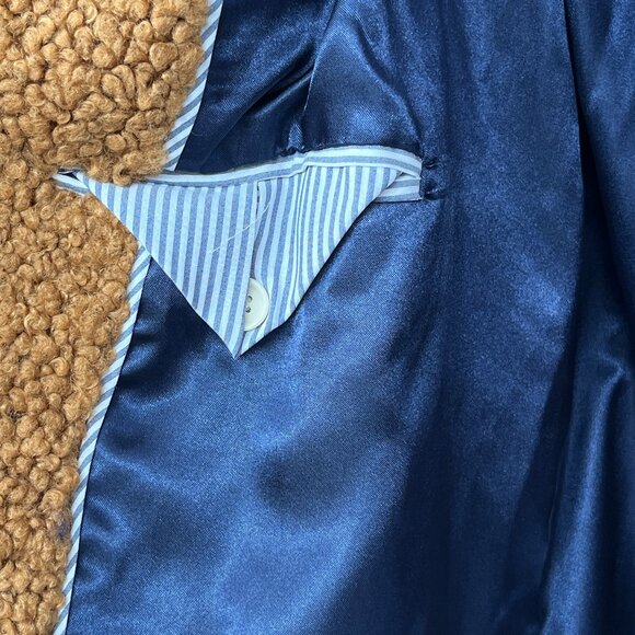 J. Crew Teddy Sherpa Coat Brown Long Cozy Winter Fall Coat Small - Picture 10 of 15